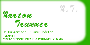 marton trummer business card